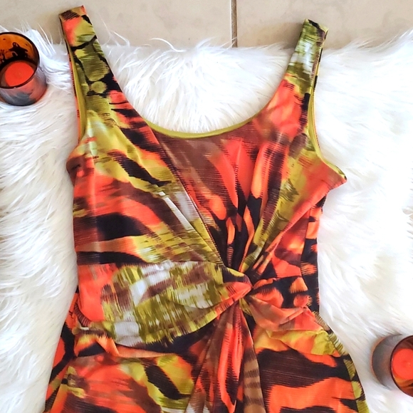 Orange and Black Dress - Picture 6 of 15